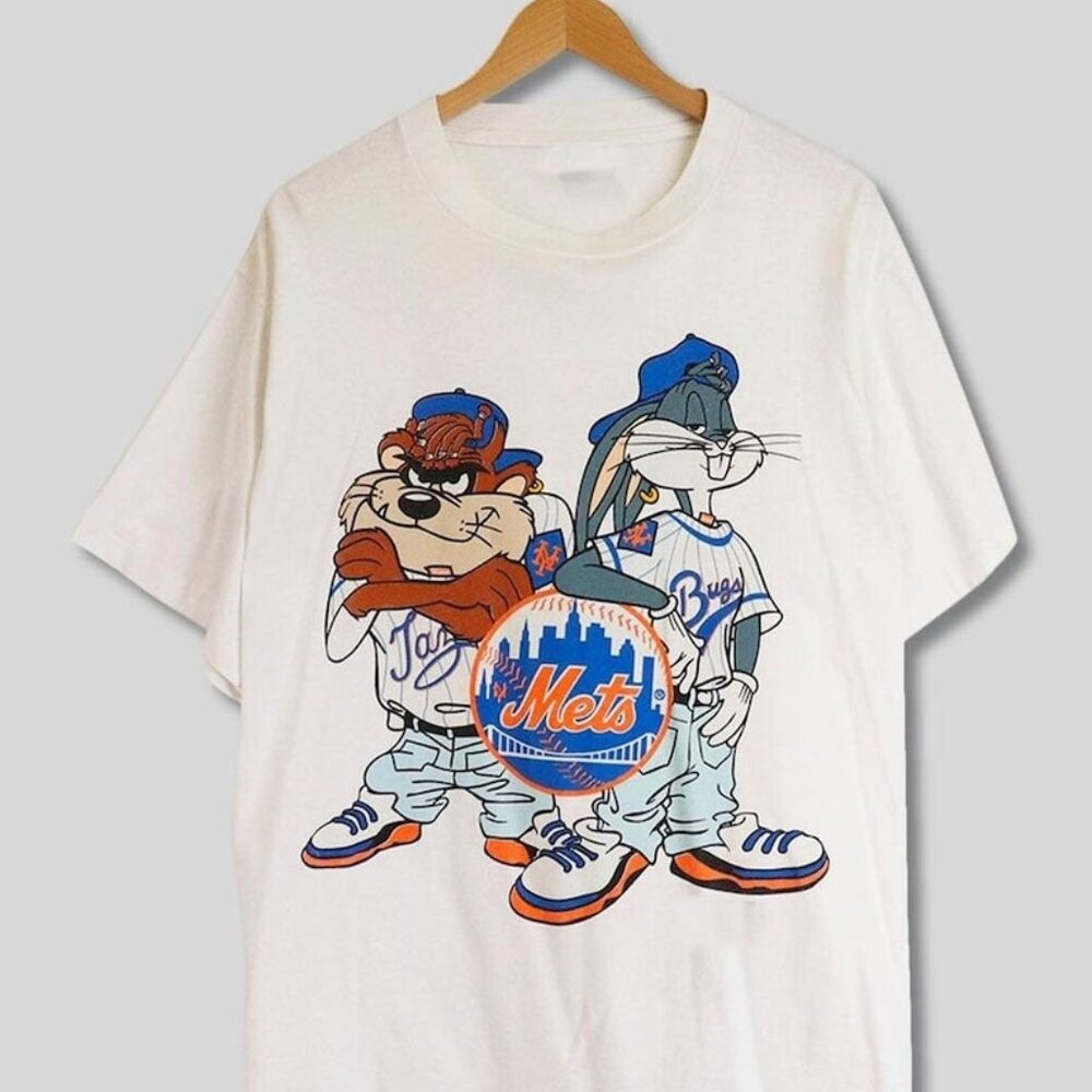 Reprint New York Mets Looney Tunes Shirt, MLB Baseball Shirt, Baseball Champions